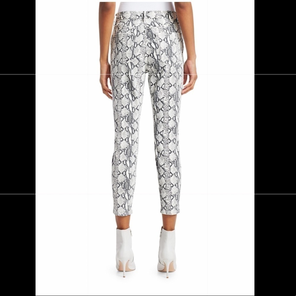 Frame All High Rise Cigarette Python Print Jeans - image 5